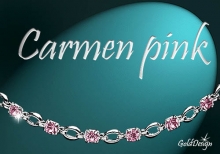 Carmen pink - náramek stříbřený